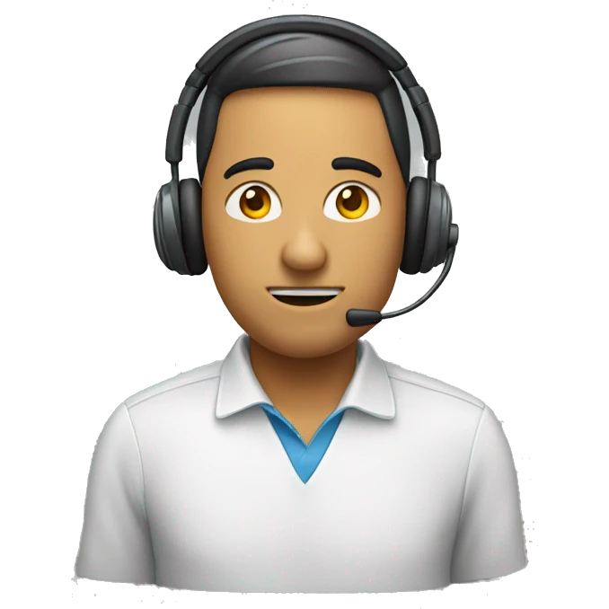 Person wearing headset but can’t hear emoji