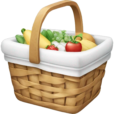 white picnic basket emoji