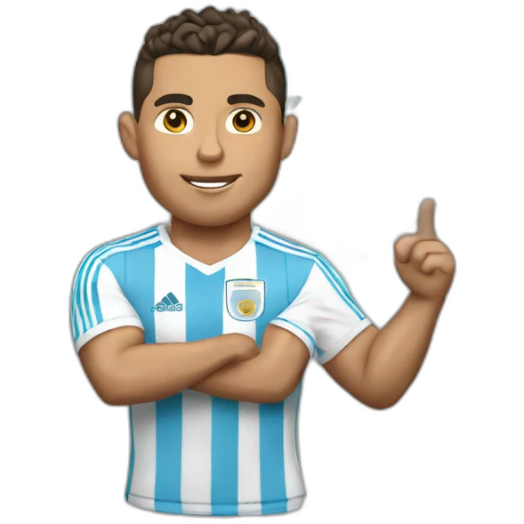 Ronaldo with argentina shirt  emoji