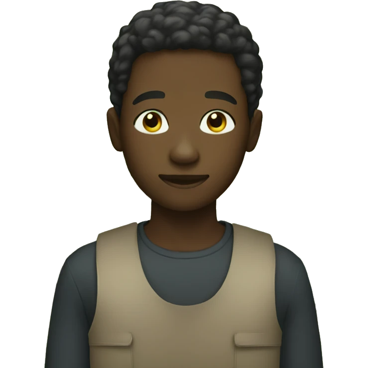 black boy in fields emoji