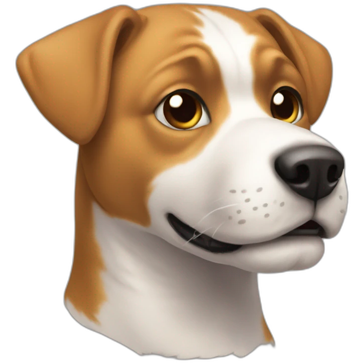 Chat sur un chien emoji