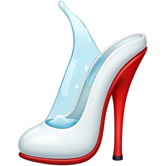 a red heel with a white liquid emoji