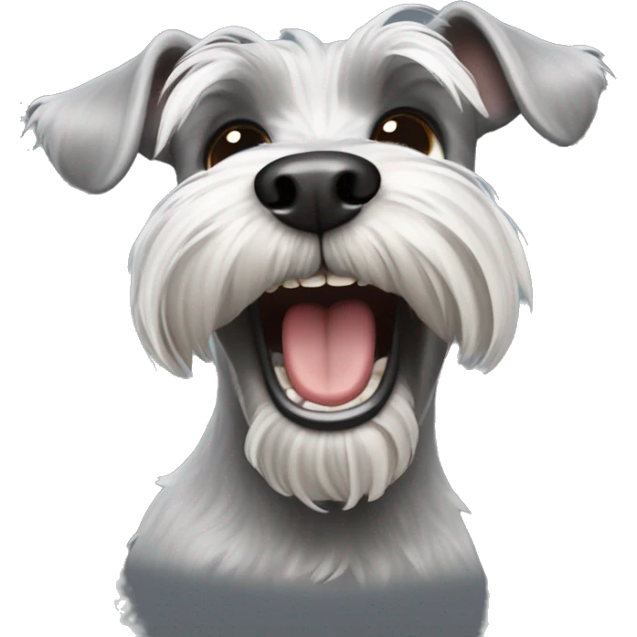 Schnauzer laughing  emoji