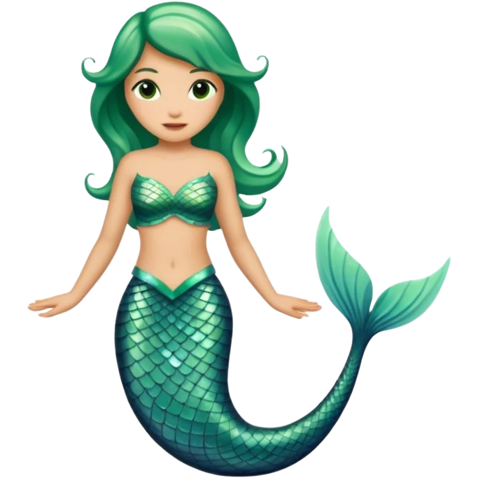 siren aesthetic fin green emoji