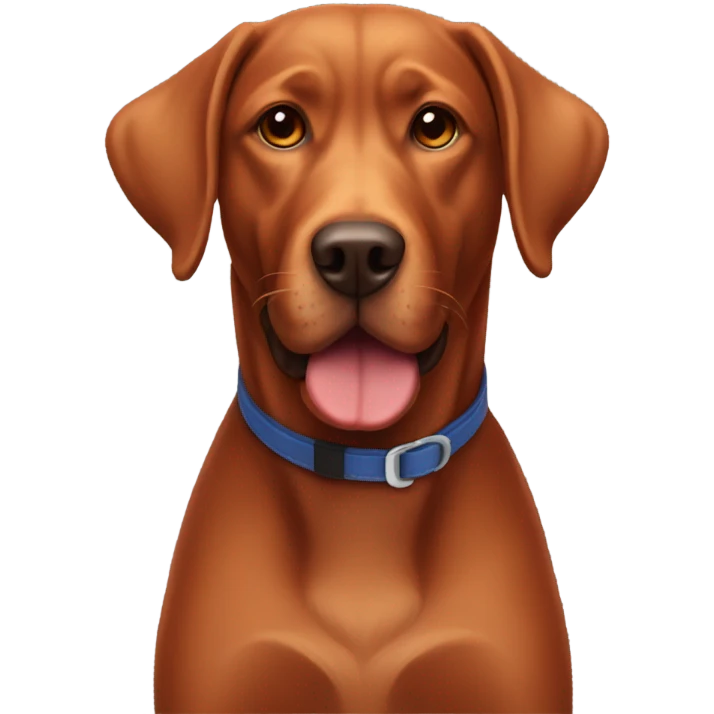 red lab with a ball emoji