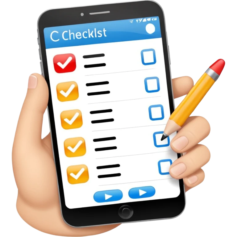 phone with a checklist emoji
