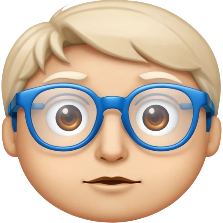 Inquisitive eyes on them blue glasses on top emoji