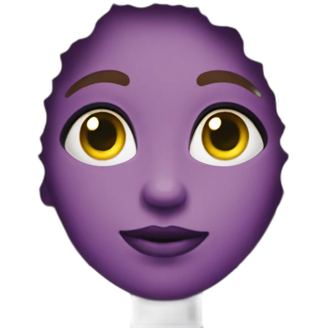 Un extraterrestre violet emoji