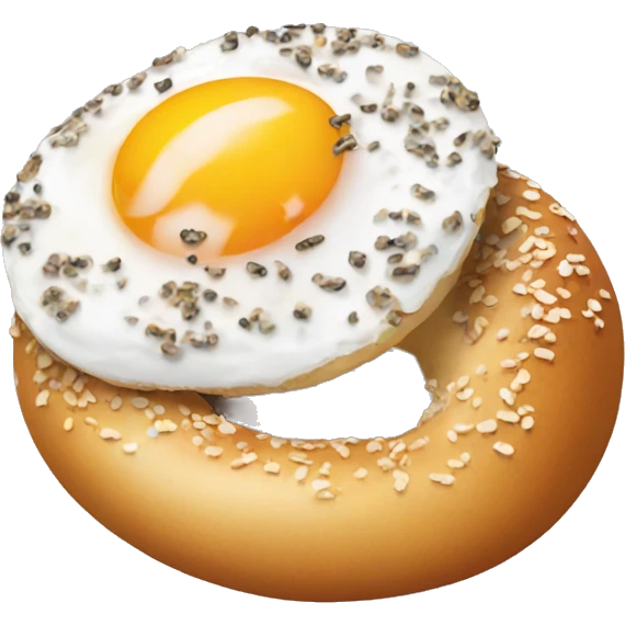 egg everything bagel  emoji
