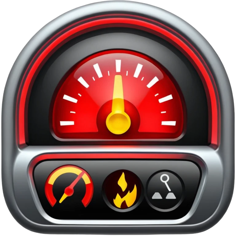 Engine warning light for car emoji