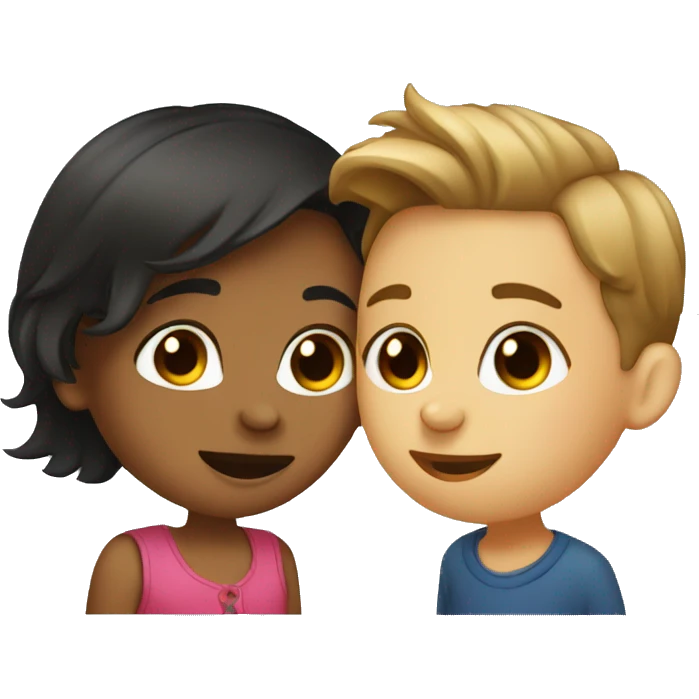 Girl and boy kissing emoji