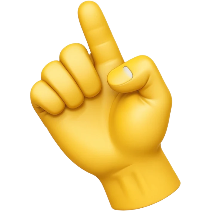 A 3D Apple-style yellow hand emoji, closed fist with thumb pointing backward over the shoulder direction, smooth rounded shape, shiny surface, clean minimal background. AND MOTİON LİNE emoji