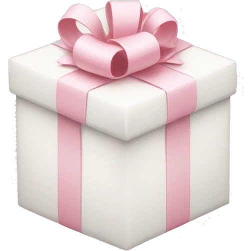Light pink and white present emoji