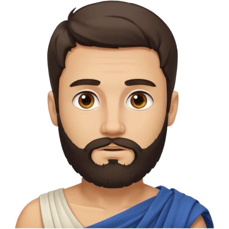 white ancient greek young man with beard emoji