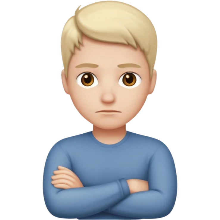 Pouting emoji arms crossed emoji