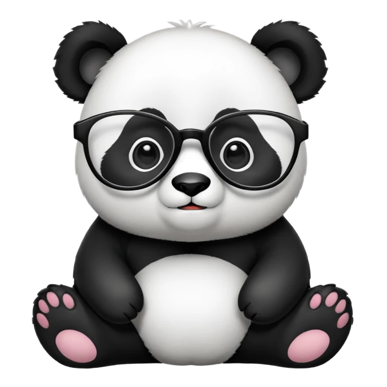 Panda con lentes emoji