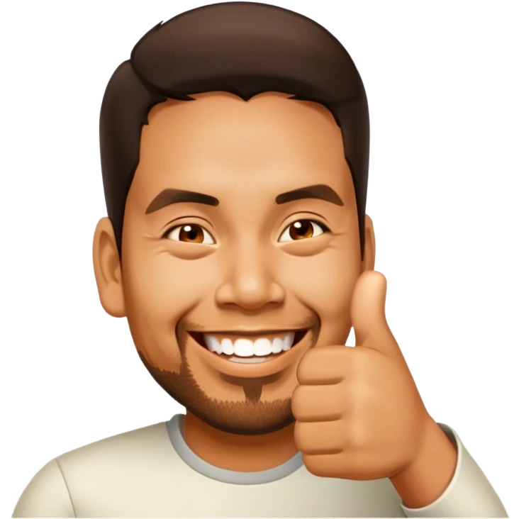 Filipino man giving thumbs up emoji