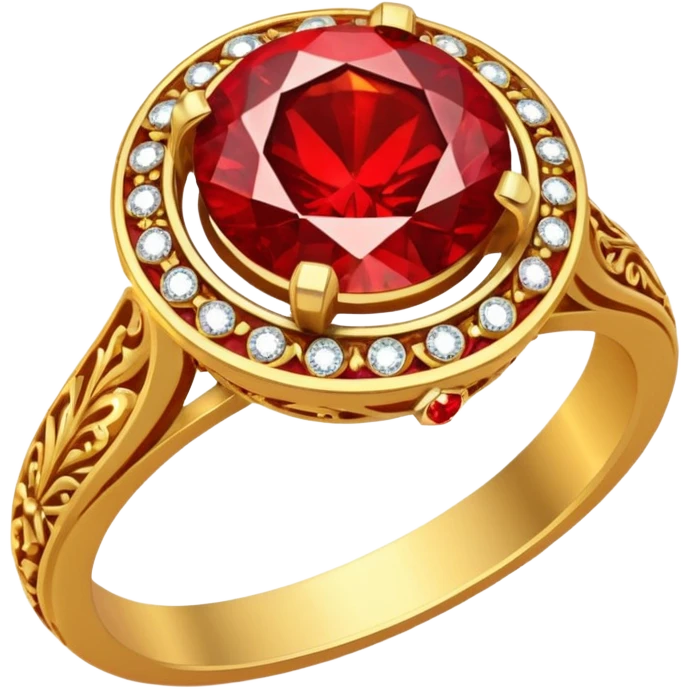 red ring marry red diamond emoji