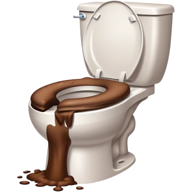 Poop on toilet  emoji
