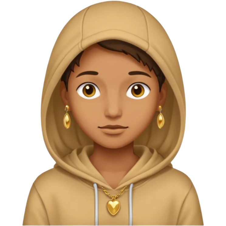 {
  "type": "human",
  "look": "tan hoodie, gold jewelry, neutral face"
} emoji