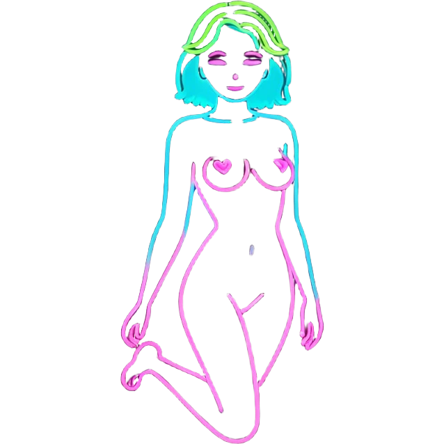 Sexy silhouette neon signemoji
 emoji