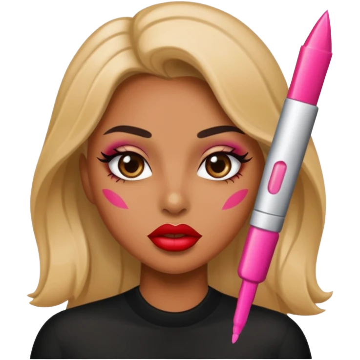 a baddie with lp gloss emoji