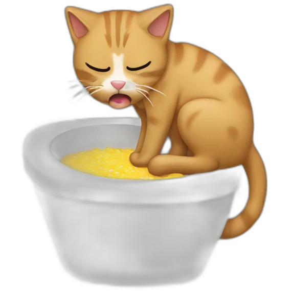 Cat vomiting emoji