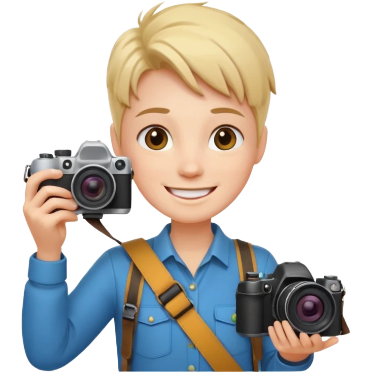 Create an happy photographer emoji