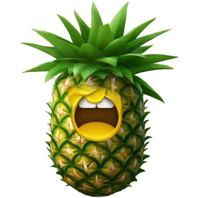 Inverted pineapple emoji