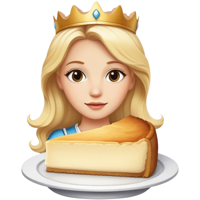 blondie princess which baked cheesecake emoji