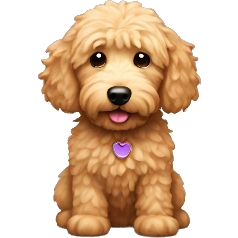 Mini golden doodle emoji