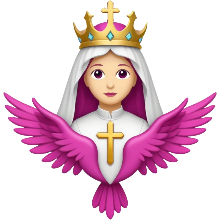ave maria's emblem with a touch OF MAJENTA emoji