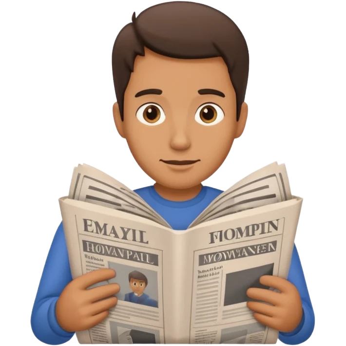 man with rolled newspaper emoji