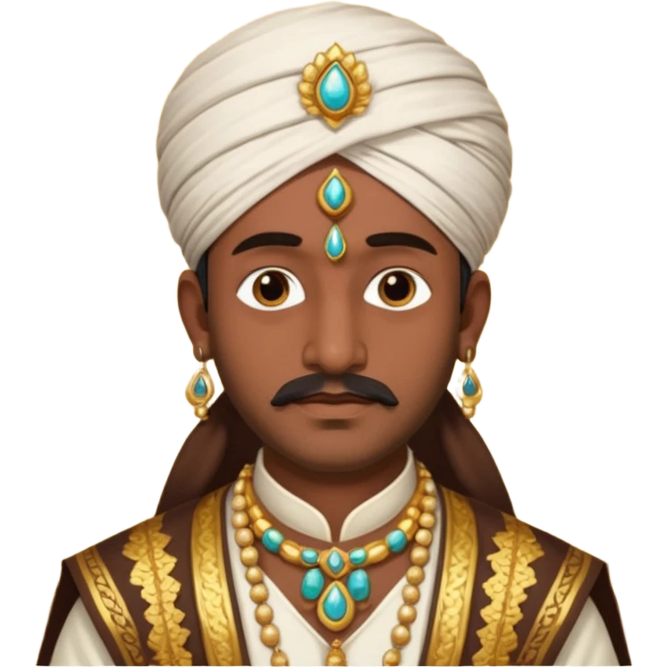Indian man with traditional clothes emoji