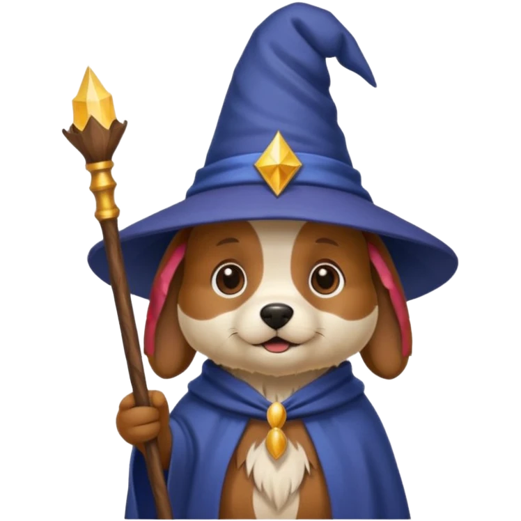 Dog wizard emoji