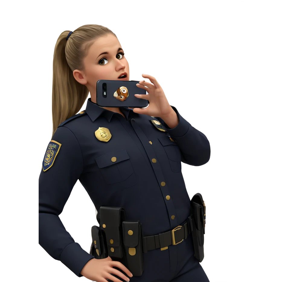 girl in police uniform emoji