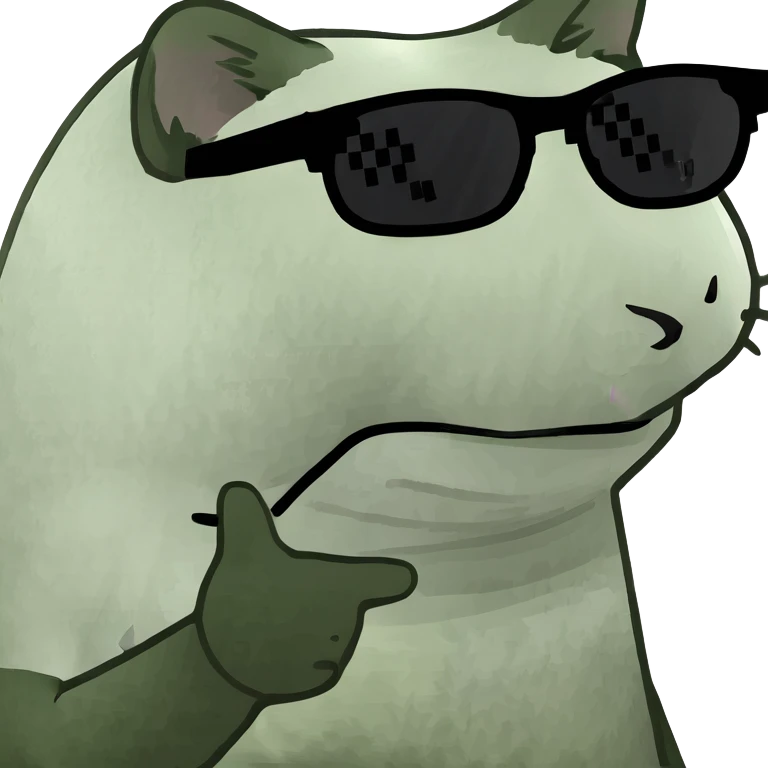 Cat with sunglasses emoji