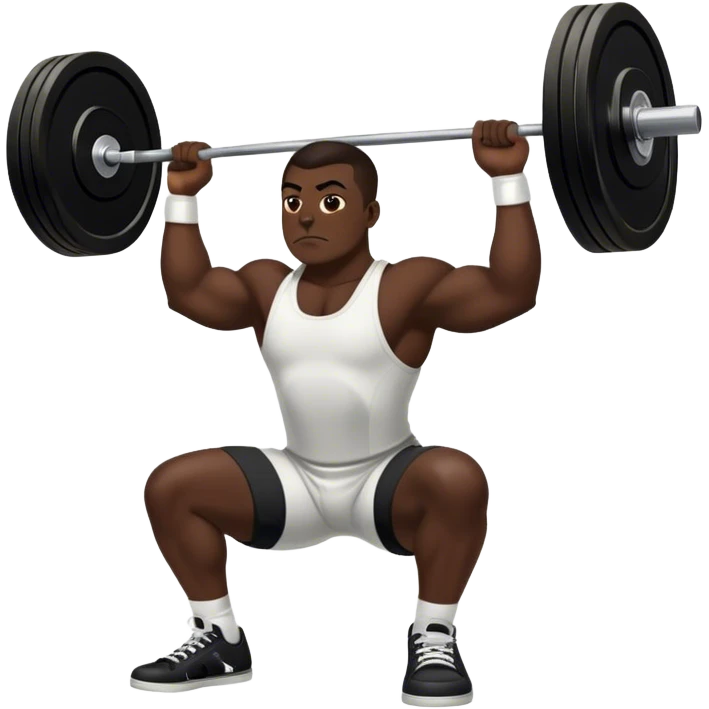 powerlifter black converse shoes clean and jerk exercise emoji