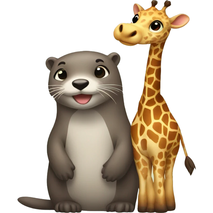 Otter loves giraffe emoji