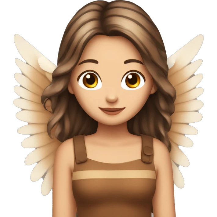 An adult and totally brown striped cat with angel’s wings emoji