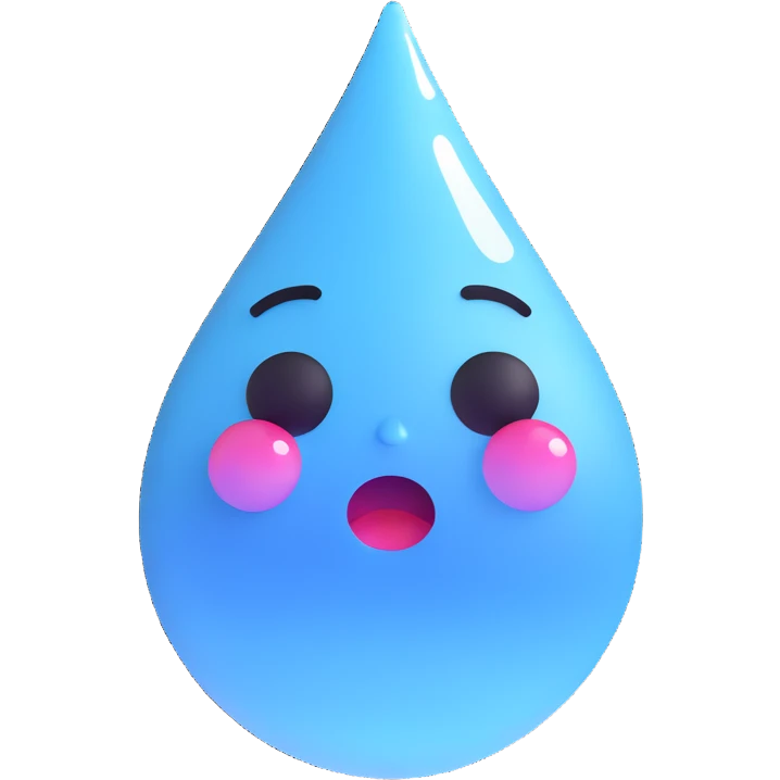 water droplet crying emoji