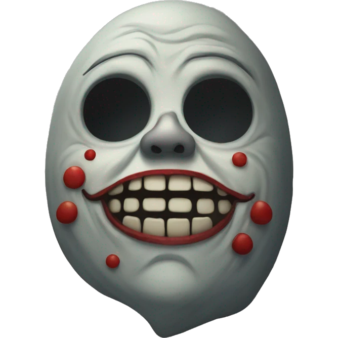 Grave with clown emoji