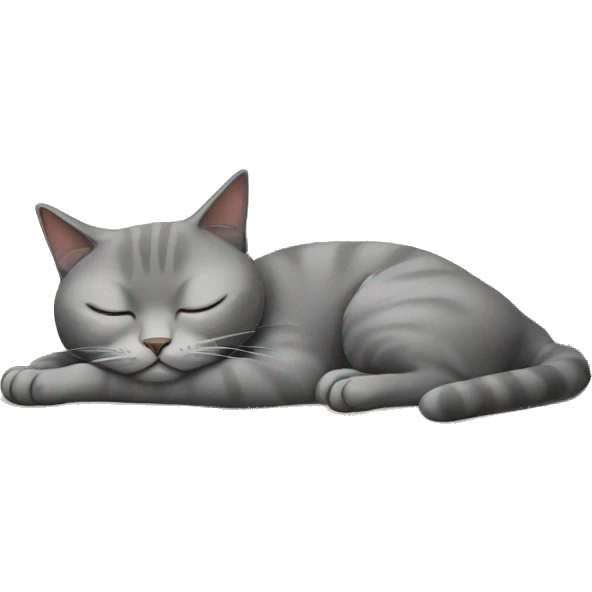 Sleeping British short haired cat on a couch emoji