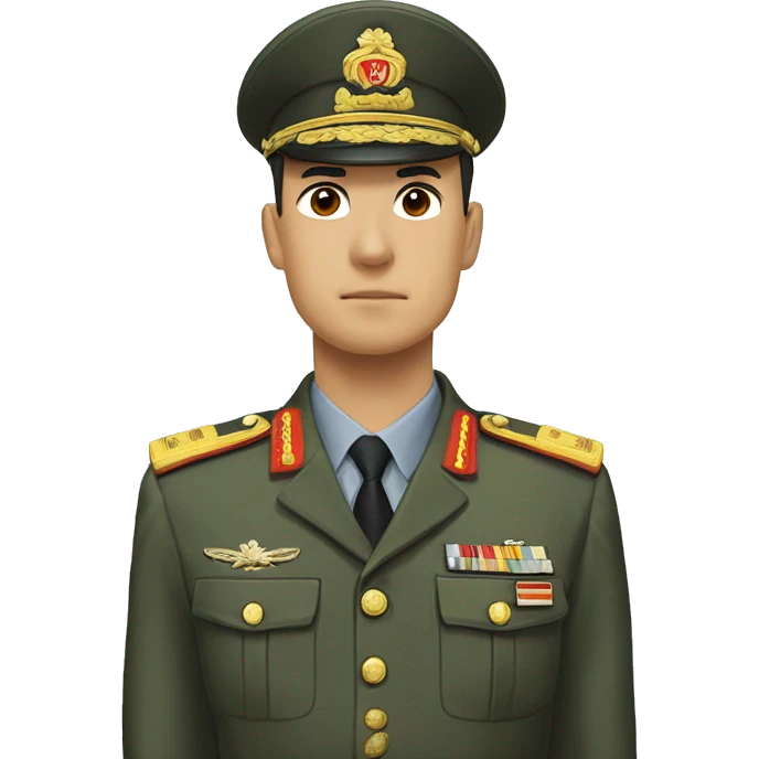 Design emojis or stickers for Discord representing China army ranks: Private, Corporal, Sergeant, Lieutenant, Captain, Major, Colonel, General, and Field Marshal. Use military colors and distinct insignia for each rank.”  emoji