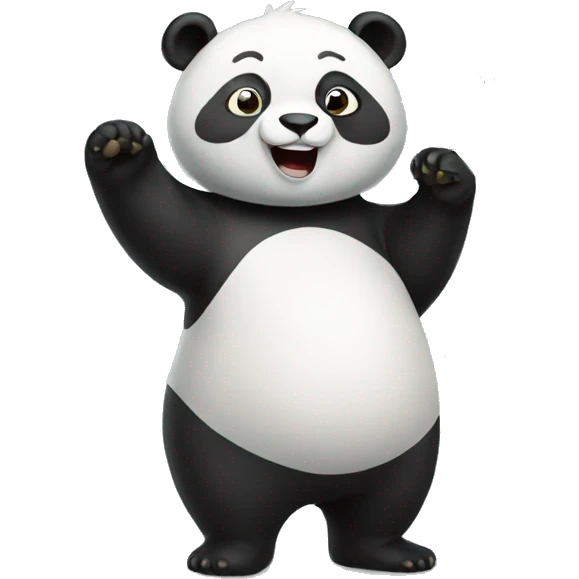 Panda holding a sign that says yay emoji