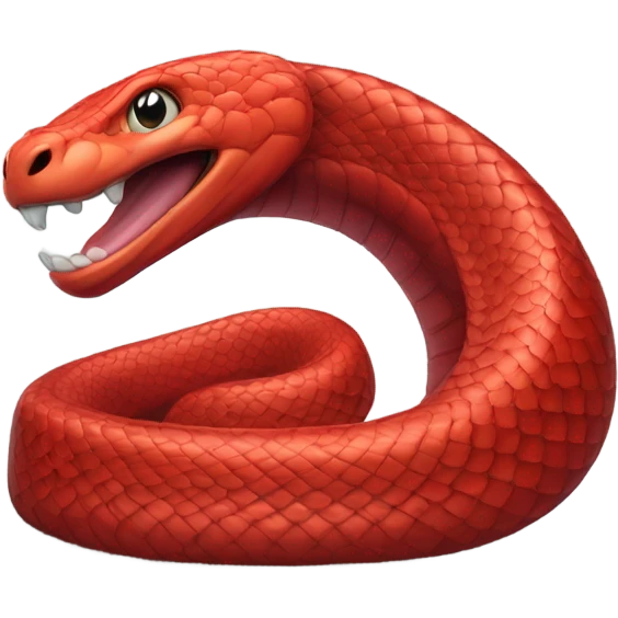 red cobra with smile emoji