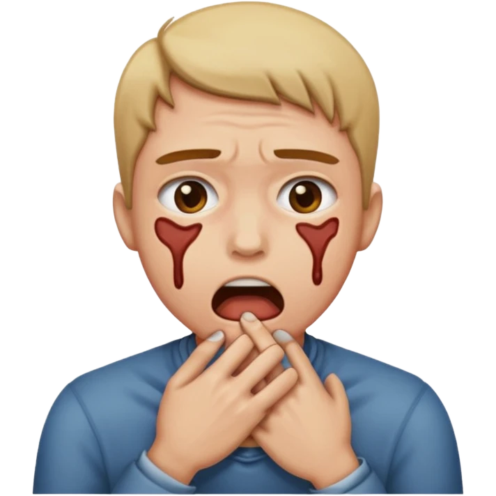 person choking themselves  emoji