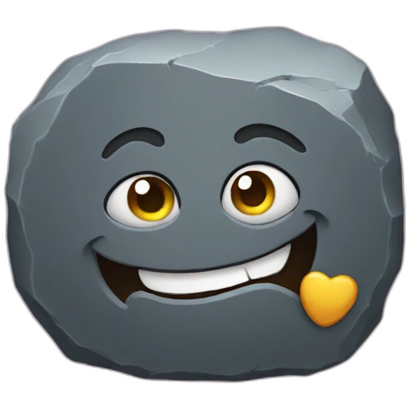 happy funny rock emoji