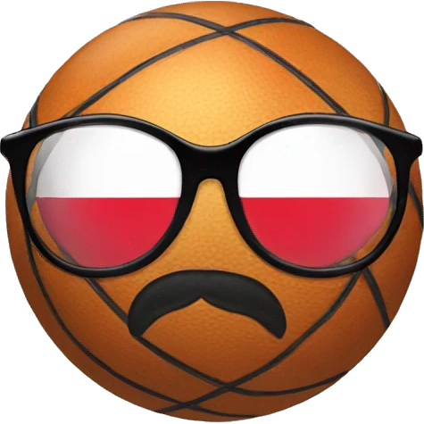 poland ball with glasses emoji