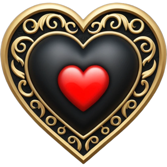 Black heart creative goth emoji
